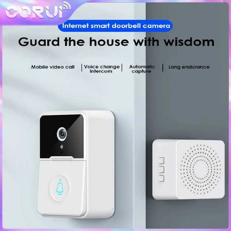Doorbells Corui Smart Visual Doorbell Wifi Low Power Wireless Video