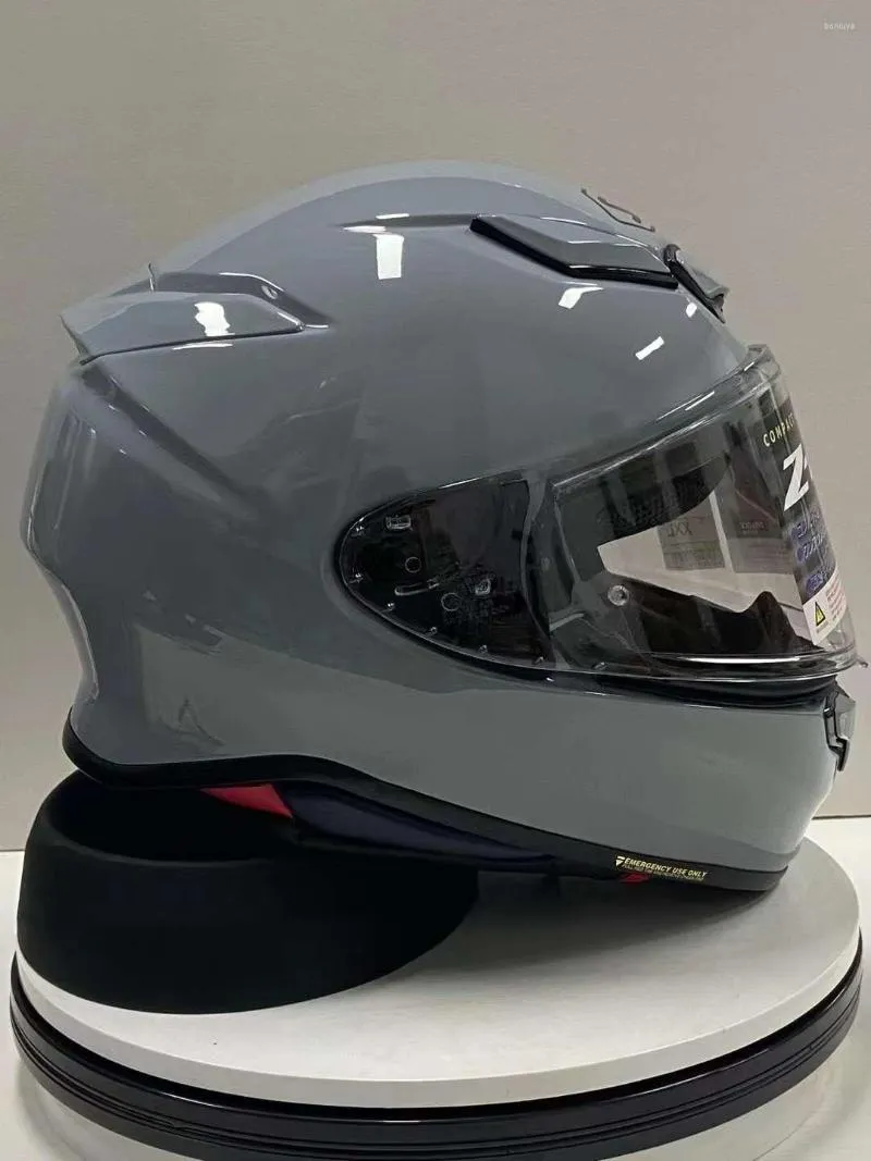 Motorradhelme Full Face Helm Shoei Z8 RF-1400 Reitmotocross Racing Motobike Helm-Zement grau
