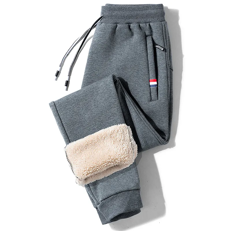 Pantalons pour hommes Pantalons pour hommes hiver chaud polaire laine d'agneau épais décontracté pantalons de survêtement thermique pantalon masculin marque de haute qualité mode Joggers 221113