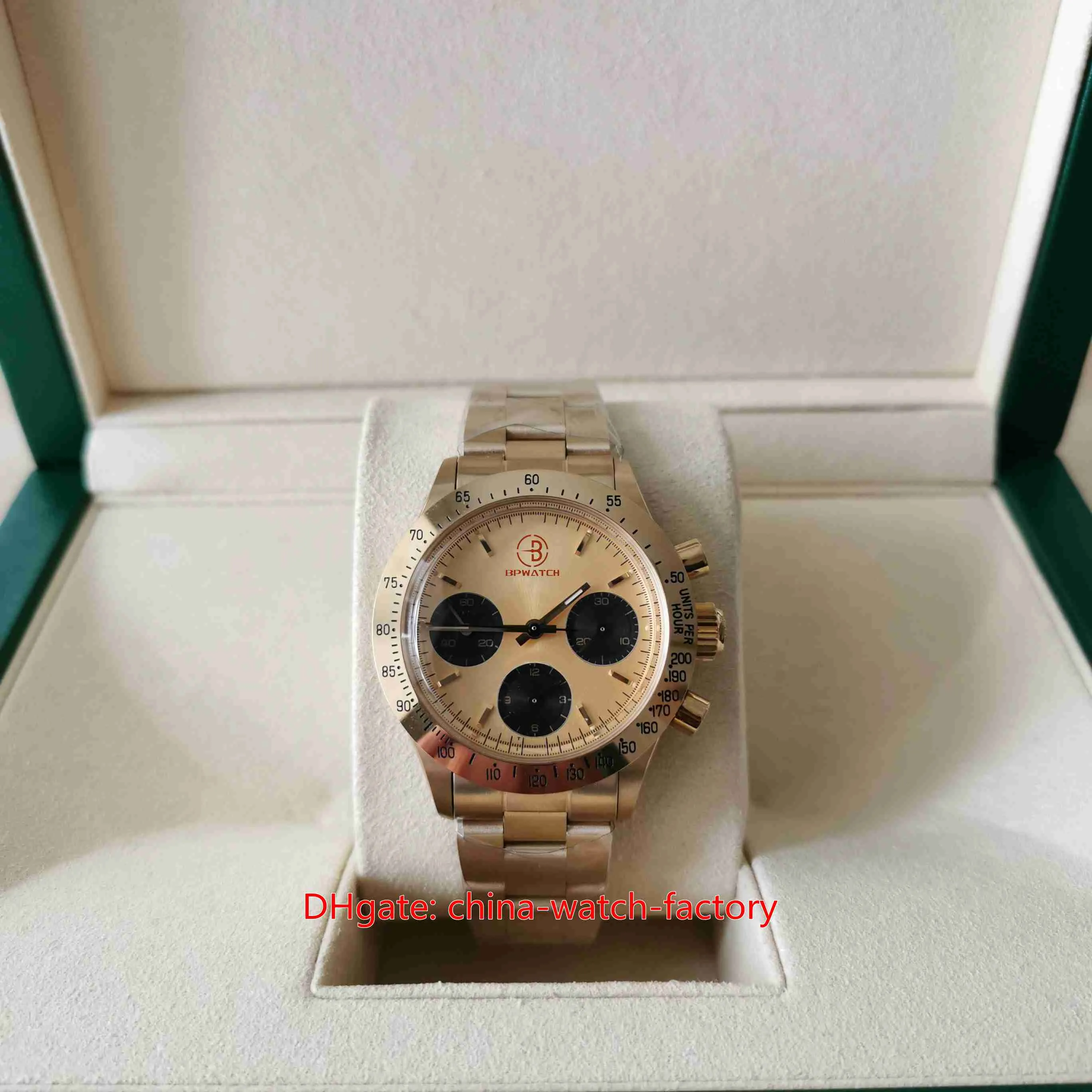 Orologio da uomo antico Vintage 38mm Cosmograph 6263 Paul Newman 18K Cronografo in oro giallo ETA 7750 ST19 Orologi da polso a giri meccanici