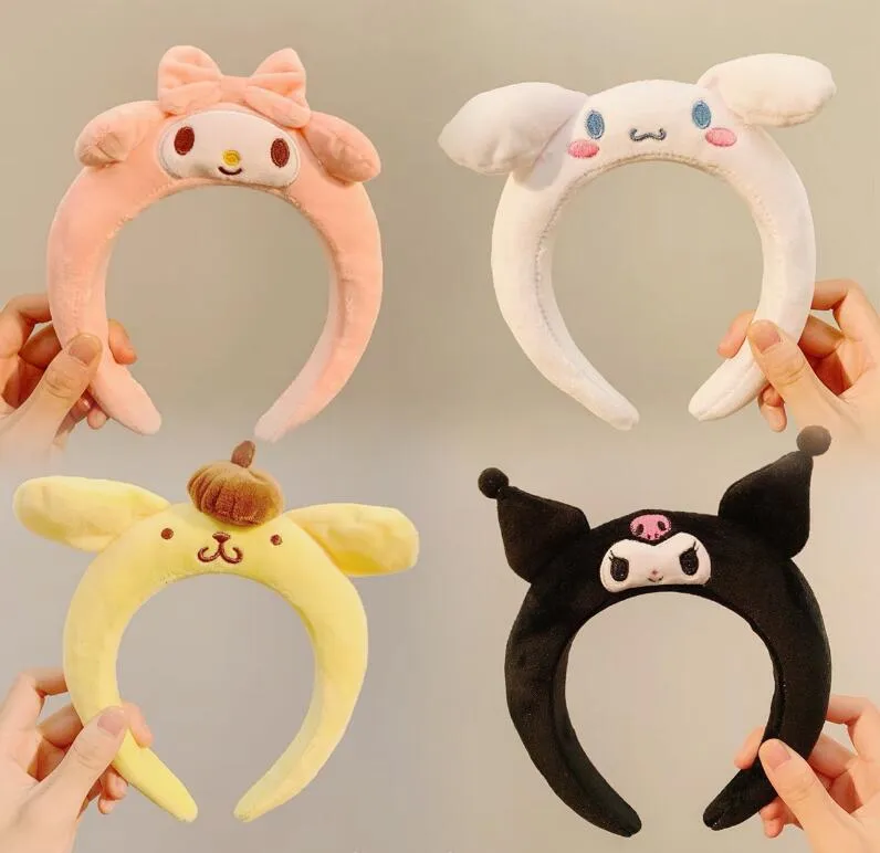 Kouromie Melody Hairstick New Face Wash Head Hoop Cartoon Velvet Hairband Girls Head-Wear Giftsヘアアクセサリー