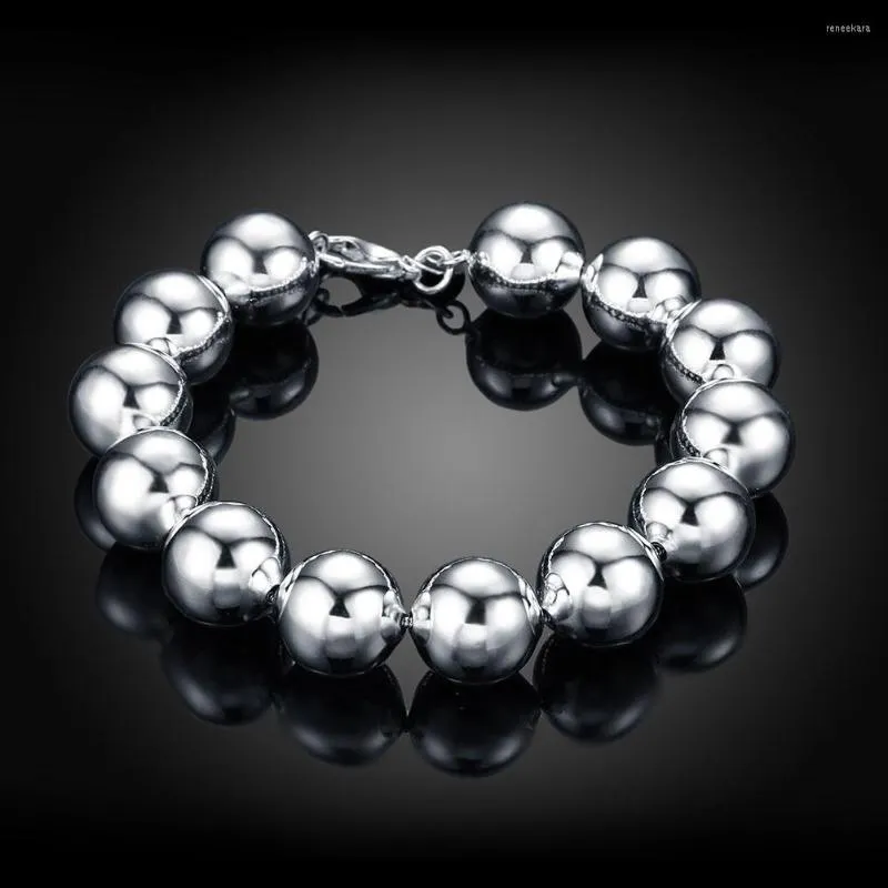 Strand 14m Buddha Ball Bracelet Pour Femmes 925 Estampillé Argent Couleur De Luxe Qualité À La Mode Femme Bijoux 2022 En Gros Accessoires Cadeaux