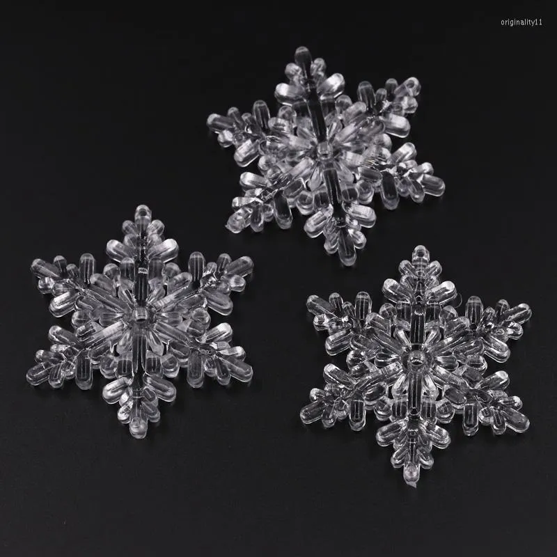 Decorazioni natalizie 10 pezzi Snowflake pendenti decorazione anno artigianato acrilico accessori appesi