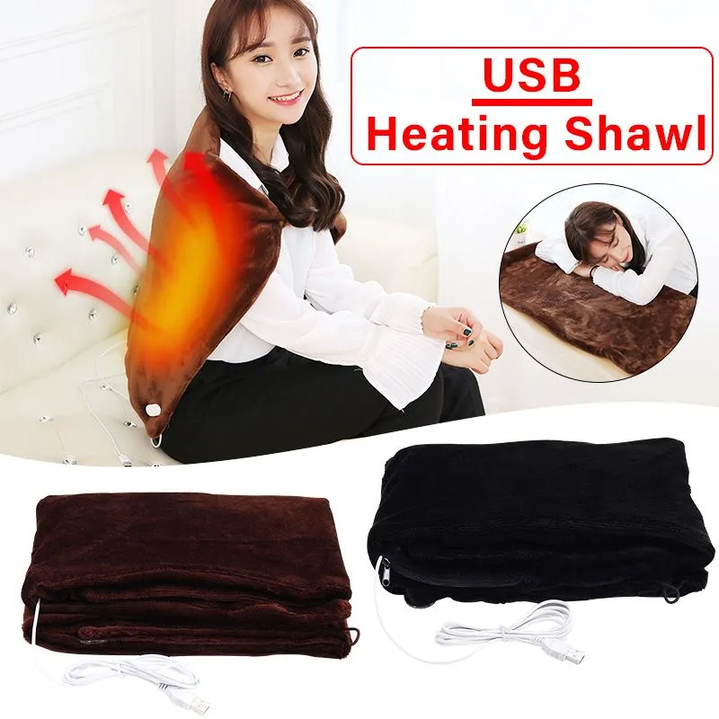 USB Shawl Shawl Shawl Shawl Super aconchegante Cobertores de aquecimento macio com 3 níveis de aquecimento e função de tempo RRC389