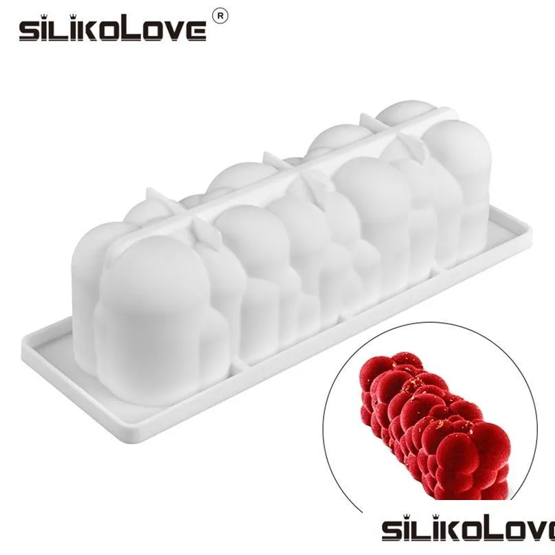 Stampi da forno Silikolove Serie 3D Cloud Sile Stampo Art Cake Mod Fai da te Strumenti di cottura fatti in casa Bubble Spiral Dessert Mousse 220601 Drop Dhdsz