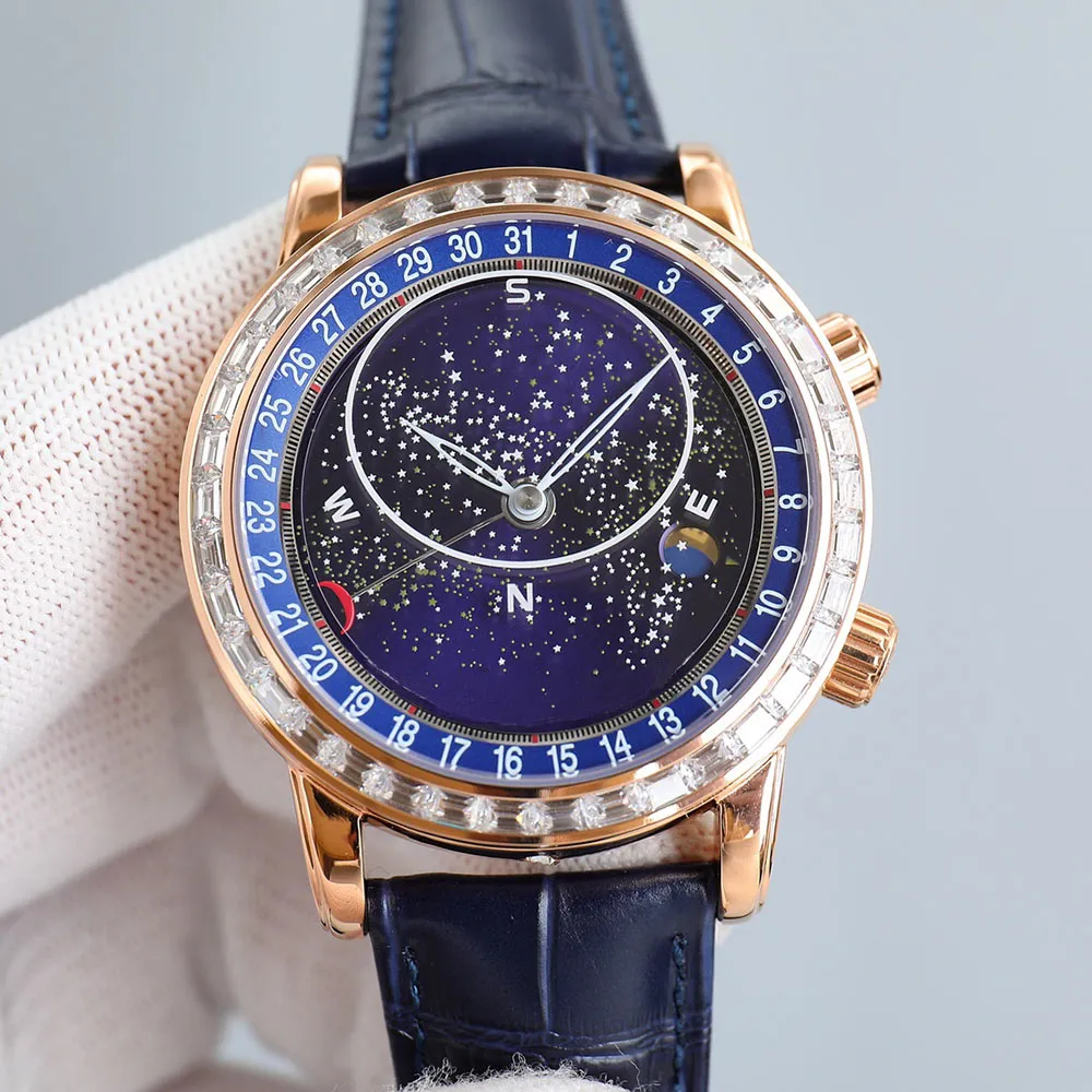 Herrenuhr mit automatischem mechanischem Uhrwerk, mm-Saphir-Business-Armbanduhren, Montre-De-Luxe-Designer-Armbanduhr