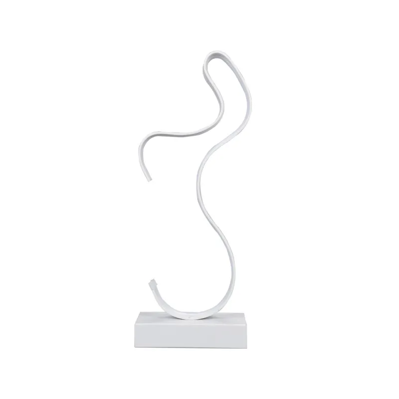 Modern Cool White Spiral Curved LED Table Lamps Dunnes Stores For