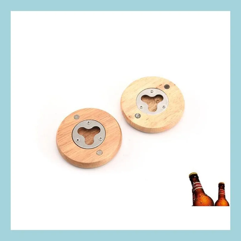 Abridores Abridor de botellas creativo Sacacorchos de uva de acero inoxidable Abrelatas de cerveza de madera Entrega de entrega Hogar Jardín Cocina Comedor Bar Dhjp8