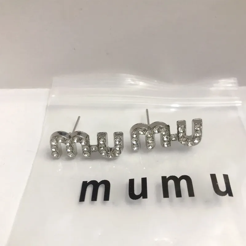 Sparkly Crystal Letter Stud Earring Women Girl Letters Earrings for Gift Party Fashion Jewelry