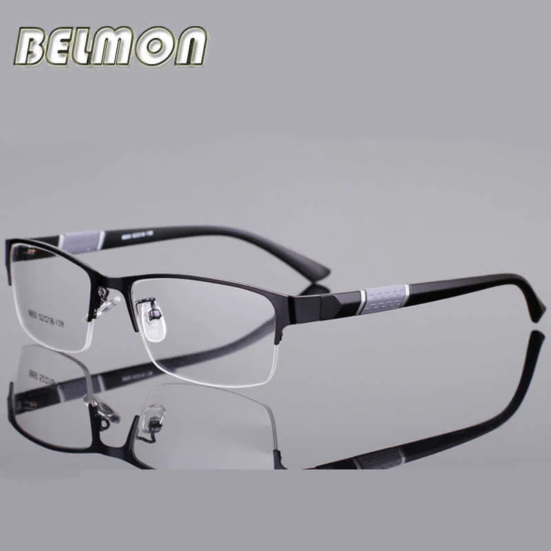 Lunettes de soleil Frames Belmon Spectacle Frame Men Men Eyeglass Korean Nerd Computer Prescription Optical For Eyewear Clear Lens Glasses Cadre RS077 T2201114