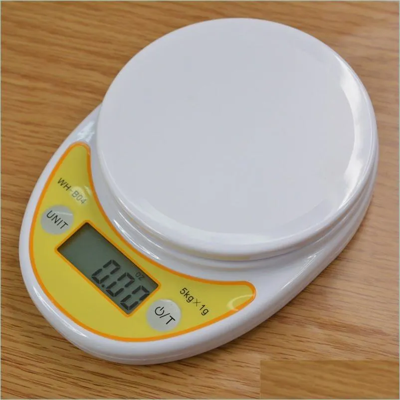 Balances domestiques Balances numériques Cuisine Balance électronique en plastique 5Kg / 1G Cuisson des aliments Bijoux de précision Gram Home Store Green Convenie Dh0Nk