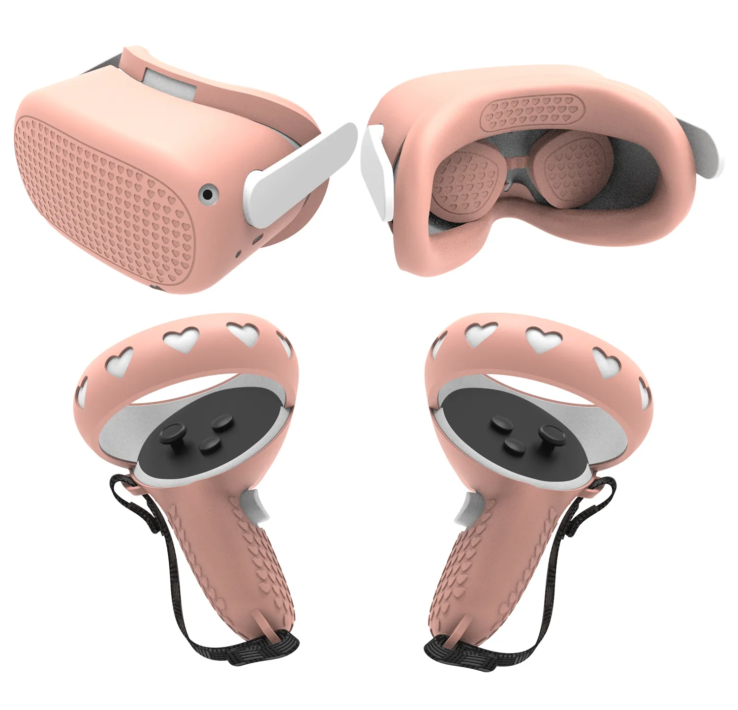 VRAR Accessorise VR Juego de funda protectora para Oculus Quest 2 Touch Controller Funda de silicona Funda para auriculares Eye Pad para Quest 2 VR Accesorios 221115