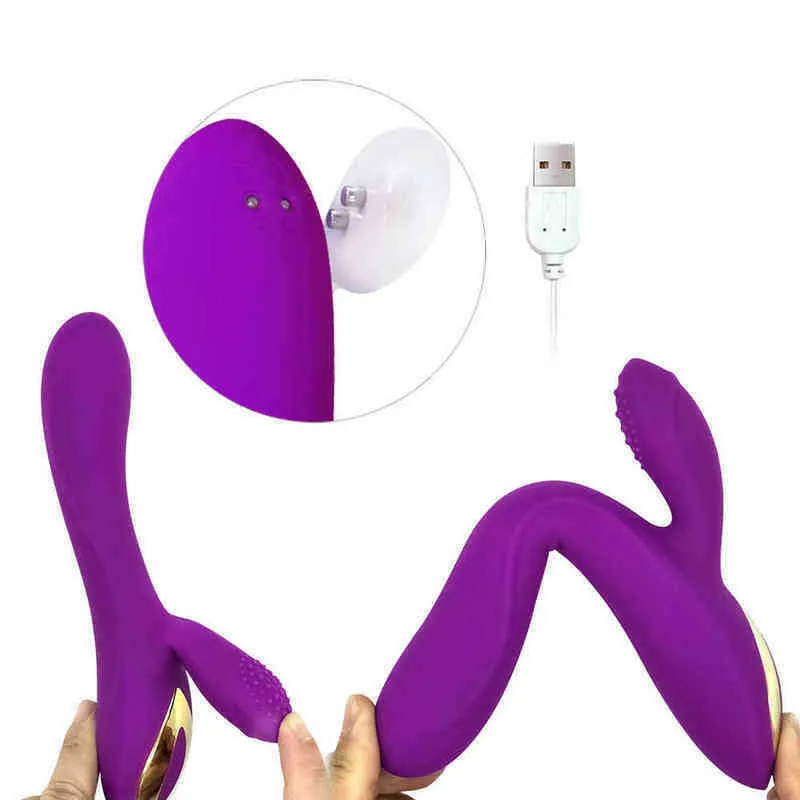 Nxy Vibrators Rabbit 10 Speed g Spot Dildo Silicone Waterproof Clitoris Stimulator Vagina Massager Sex Toys for Women 220420