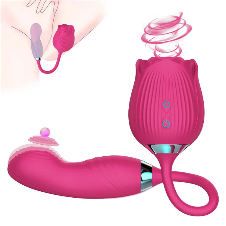 Rose Toy Vibrator für Frauen 3 in 1 Zungen-Licking Clitoris Vibratoren G-Punkt-Stimulator für Paare Vergnügen USB wiederaufladbare Massagegeräte Erwachsene Sexspielzeugspiele