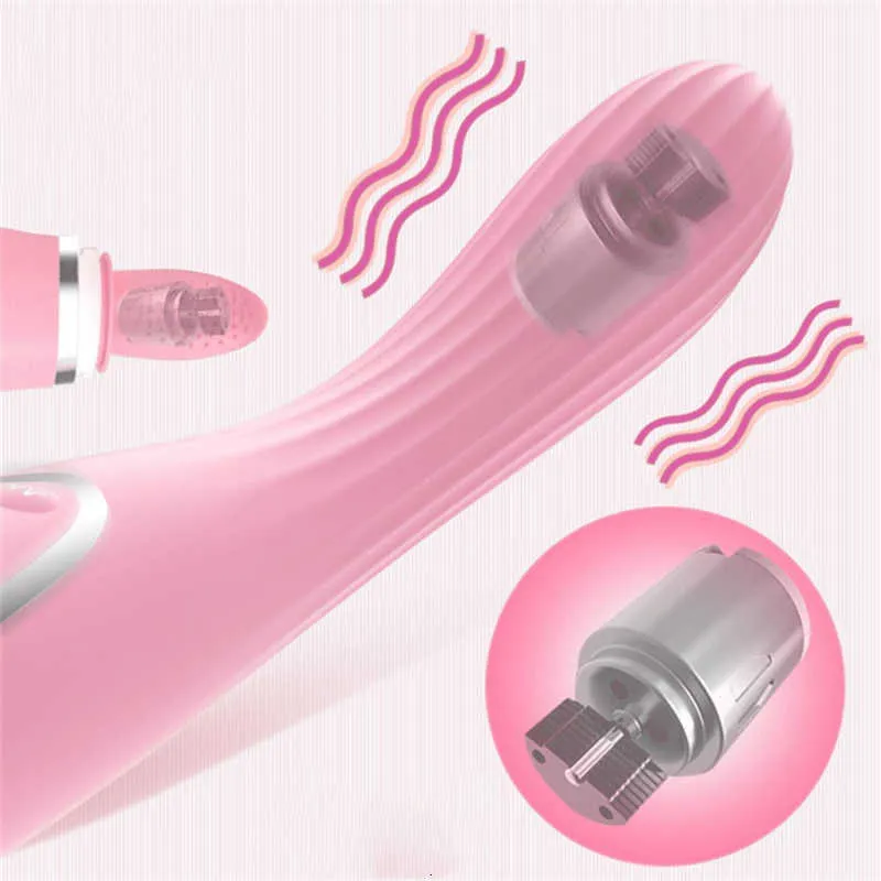 Sex leksaker masager massager kvinnlig onani silikon av wand uppladdningsbar tunga slickande vibrator g spot massage bröst klitoris pumpleksaker för kvinnor p6g6