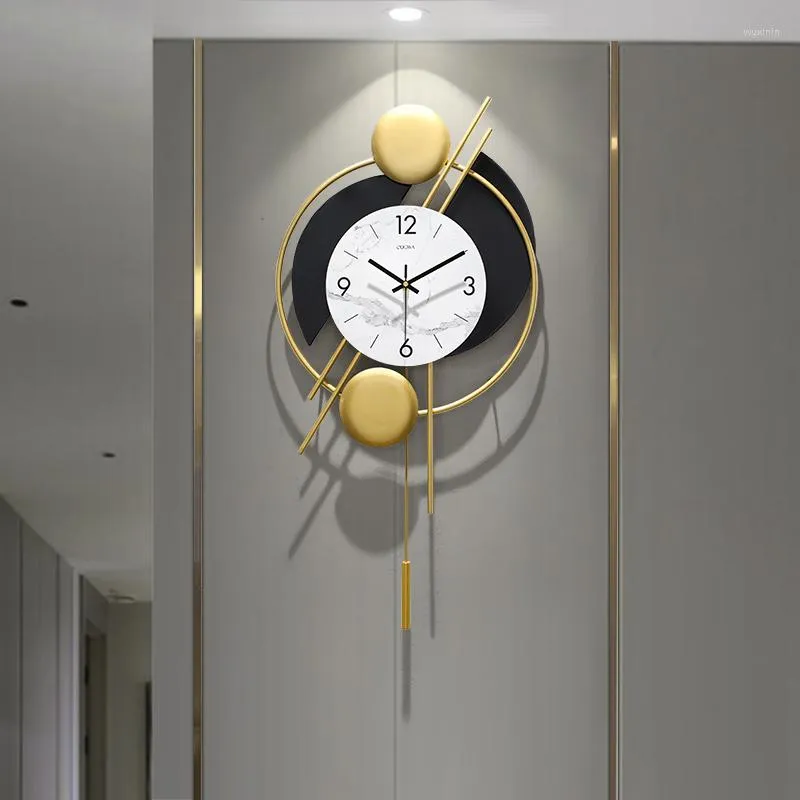 Wanduhren Große 3D-Uhr Golden Luxus Digital Küche Nordic Stille Präzise Orologio Da Parete Objet Dekoration Salon