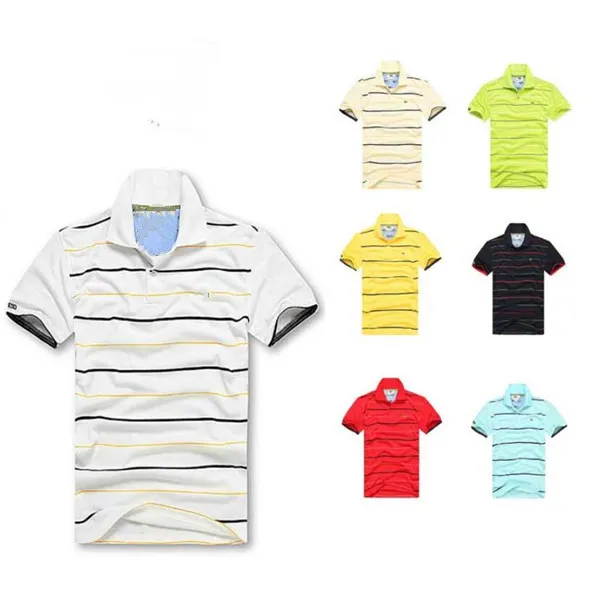 Franska varum￤rkesbroderi logotypdesigner polo skjortor m￤n lyx polo casual t shirt mode street mens polos