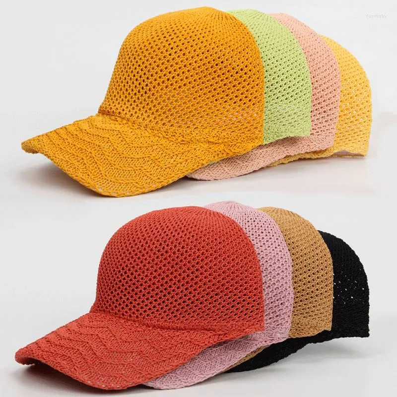 Ball Caps Summer Hats For Women Solid Color Sun Hat Breathable Sport Running Snapback Cap Colorful Mesh Baseball Woman