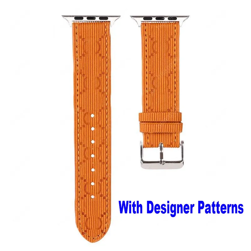 Fashion Leather Watch Bands Straps For Apple Watch 38mm 40mm 42mm 44mm 41mm 45mm 49mm IWatch Series 8 7 6 5 4 3 2 1 SE8 G LUXURY DESIGNER H WRISTBAND H￶gklassig os￤ker