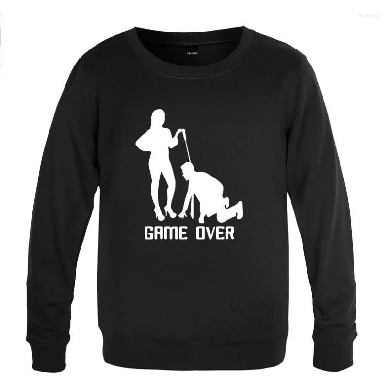 Heren hoodies game over huwelijk slaaf grappige sweatshirts mannen lente herfst herfst lange mouw o-neck pullover casual man hip hop sport fitness