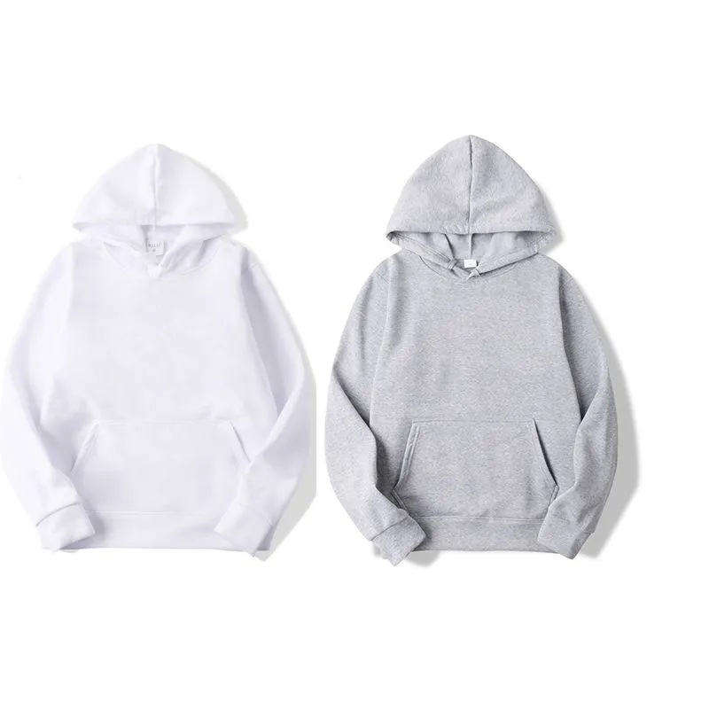 DIY Sublimation Blank Hoodies White Polyester Hooded Sweatshirt for Men Women Perfect for Festive Party Designs