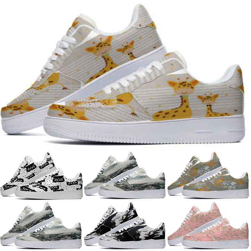 Designer anpassade skor casual sko m￤n kvinnor hand m￥lade anime mode mens tr￤nare sport sneakers color8