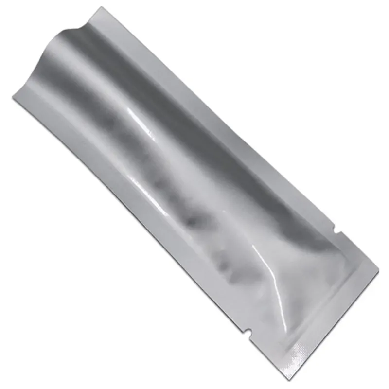 Silver Pure Aluminium Foil Package Bag Mylar Heat t￤tning Snack Storage Puches Livsmedelshantverk f￶rpackningsv￤skor