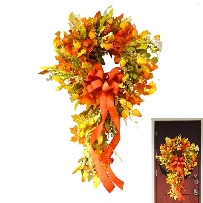 Dekorative Blumen, künstlicher Kranz, Kränze für Haustür-Dekoration, Herbst-Herbst-Dekoration, Party, hängende Ernte