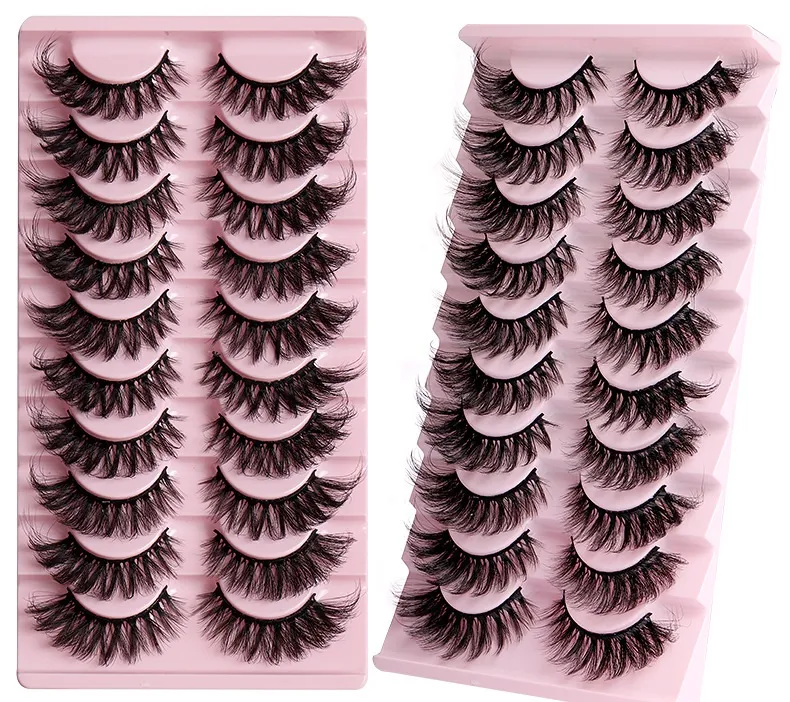 Thick Multilayer Winged False Eyelashes Naturally Soft and Delicate Hand Made Reusable Curly Mink Fake Lashes Full Strip Eyelashes