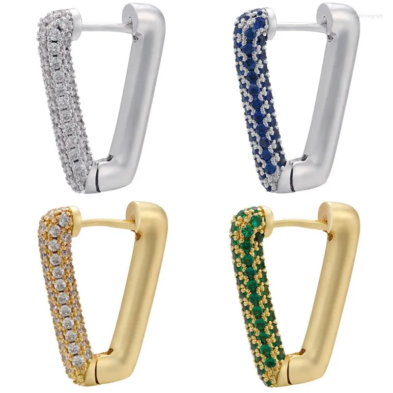 Orecchini a cerchio ZHUKOU 1 Pezzo Oro/argento Colore Creativo 2022 Trend CZ Cristallo Forma Unica Donne Goccia Gioielli VE330