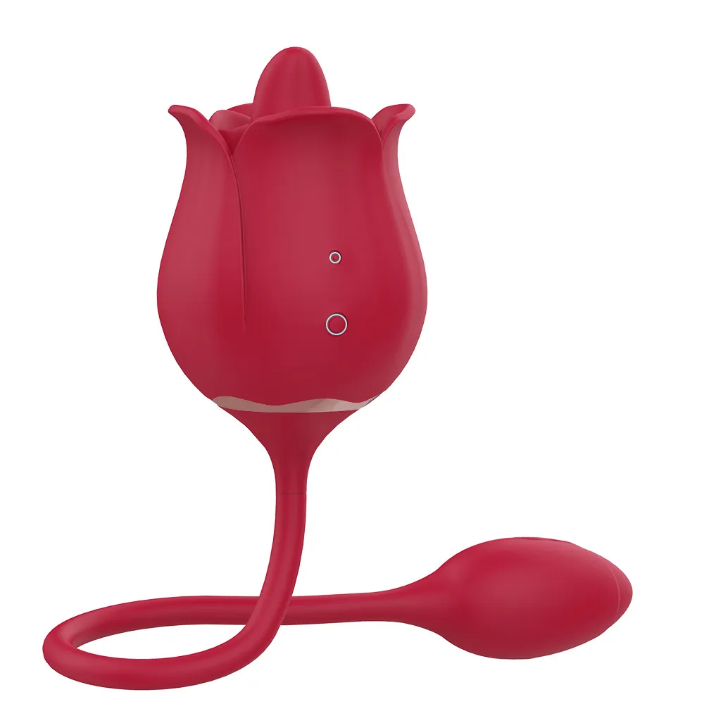 Toyage de sexe rose rouge sans fil Vibrateur de succion clitorale pour les femmes ou les couples