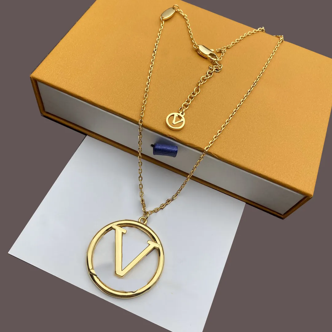 Designer jewelry necklace luxury designers necklaces gold chain simple letter Pendant Necklaces chains for women jewellery bijoux good