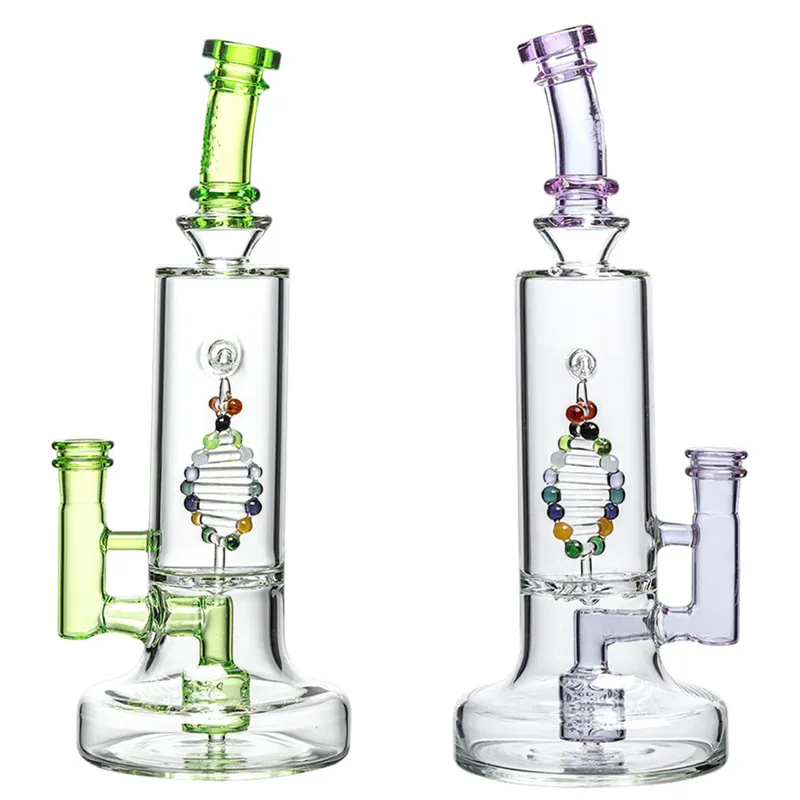 Vintage Premium DNA Glass Bong Water Hookah Smoking Pipe 13inch Percolator Dab Rig with bowl original factory can pur customer logo by DHL UPS CNE