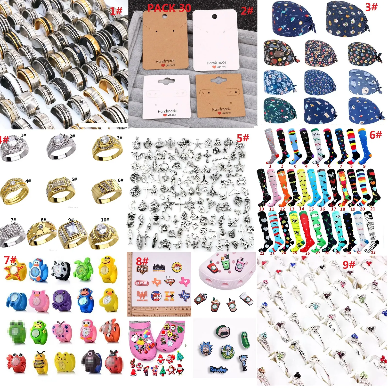 5x5cm 5x7cm Card Earrings and Necklaces Display Cards Cardboard Packaging Hang Tag Ear Studs Paper Card for Jewelry Nurse Hat Mini Life Pendant Compression Socks
