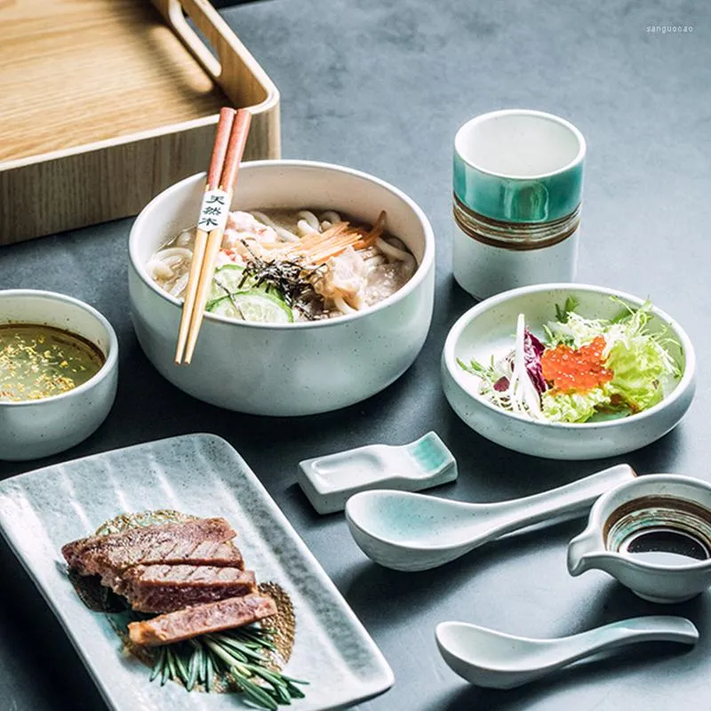 Dinware sets 10 st bestek Set Japanese Style Value Pakket Noodle Bowl Restaurant Dining Room Home Bowls