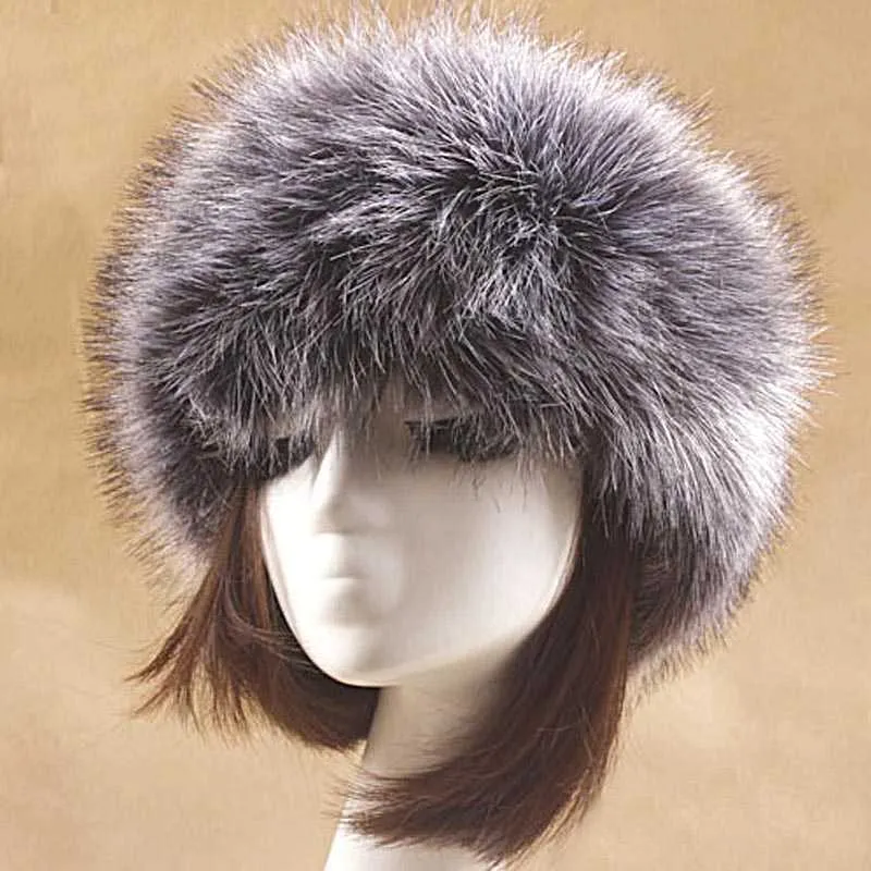 Other Fashion Accessories Cycling Caps Masks Autumn Winter Russian Fashion Unisex Bomber Hat Headband Women Men Fur Hats Thick Warm Faux Fur Fuffy Cap Headwear
