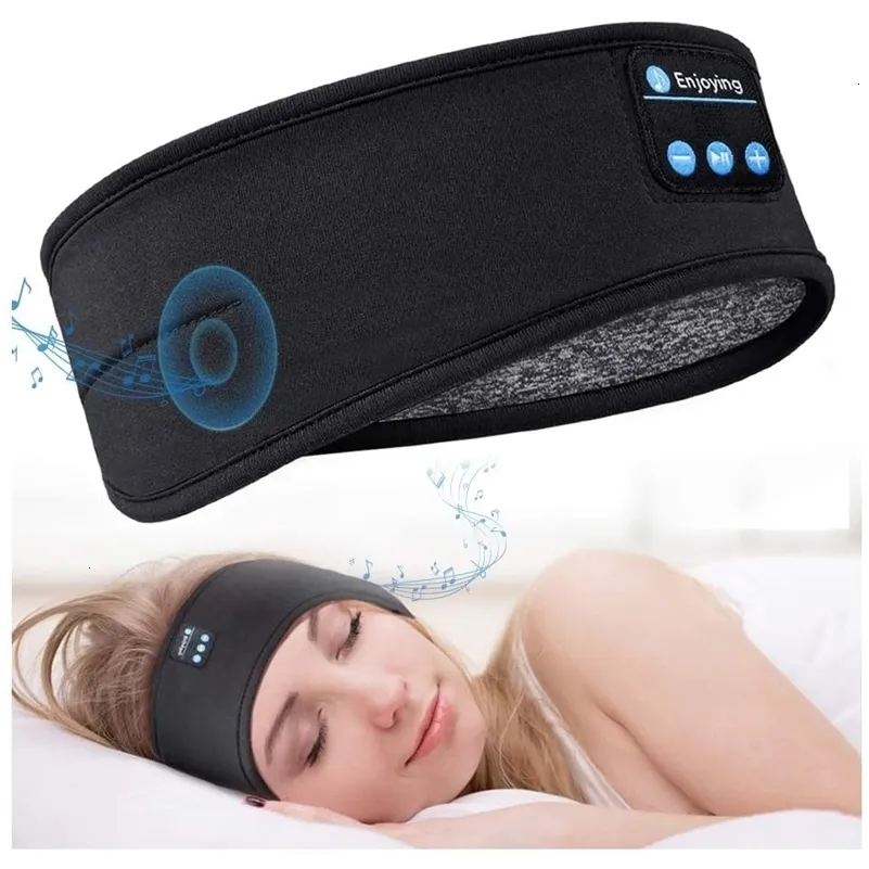 Écouteurs de téléphone portable Bluetooth Écouteurs de sommeil Bandeau de sport Mince Doux Élastique Confortable Masque pour les yeux de musique sans fil pour dormeur latéral 221114