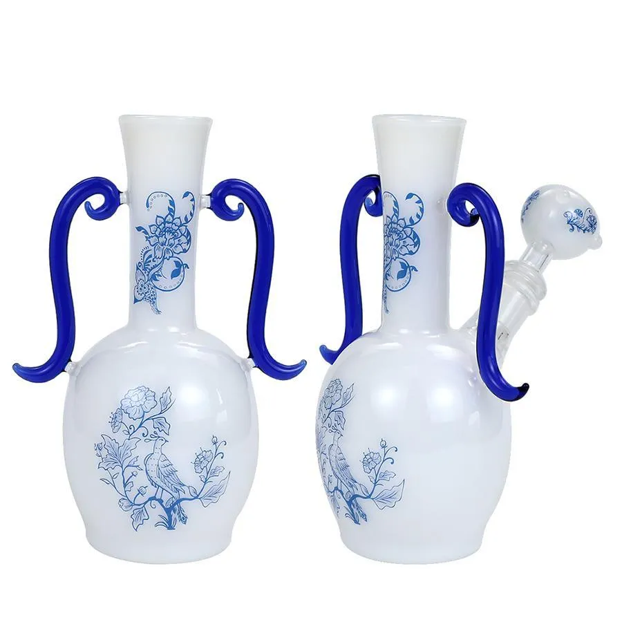 Andere Raucherzubehör Chinesische klassische spezielle Design-Rauchpfeife Shisha Glasrauchpfeifen Wasserpfeife Bong Oil Rig Bongs Drop Del Dhznk