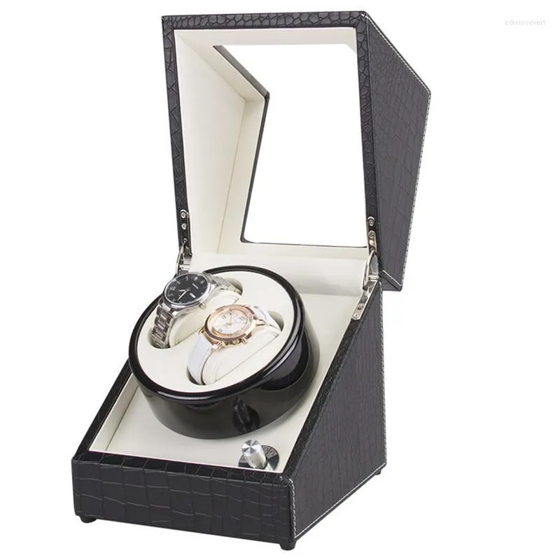 Watch Boxes 1PCS High Class Motor Shaker Winder Holder Display Automatic Mechanical Winding EU/US/AU/UK Plug PU Leather