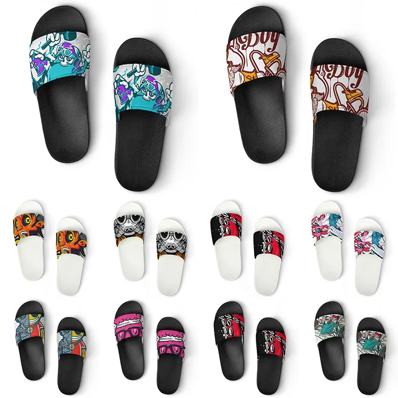 Custom Shoes PVC Slippers Men Women DIY Home Indoor Outdoor Sneakers Customized Beach Trainers Slip-on color298