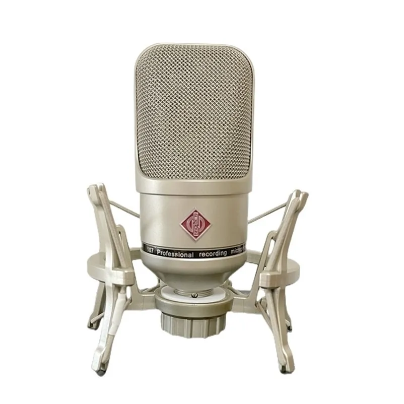 Mikrofonlar 107 Mikrofon Kondenser Profesyonel Mikrofon Kiti Ücretsiz Şok Dağı Mikrofonlu Oyun Kayıt Şarkı Podcast Living 221115