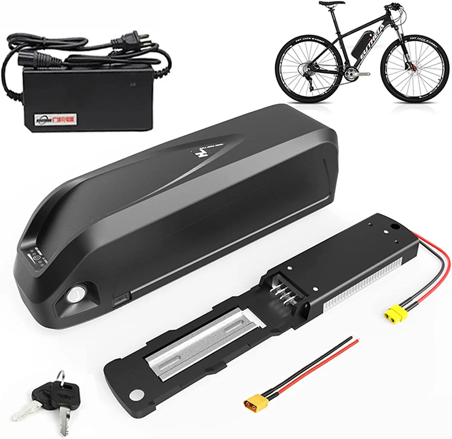 48V Ebike Batería 24AH 52V 17.5ah Bicicleta eléctrica Baterías 36V 27.5ah Hailong G80 Con 40A BMS para 350W 500W 750W 1000W 1500W Motor 32000 Celdas BBS02 BBS03 BBSHD