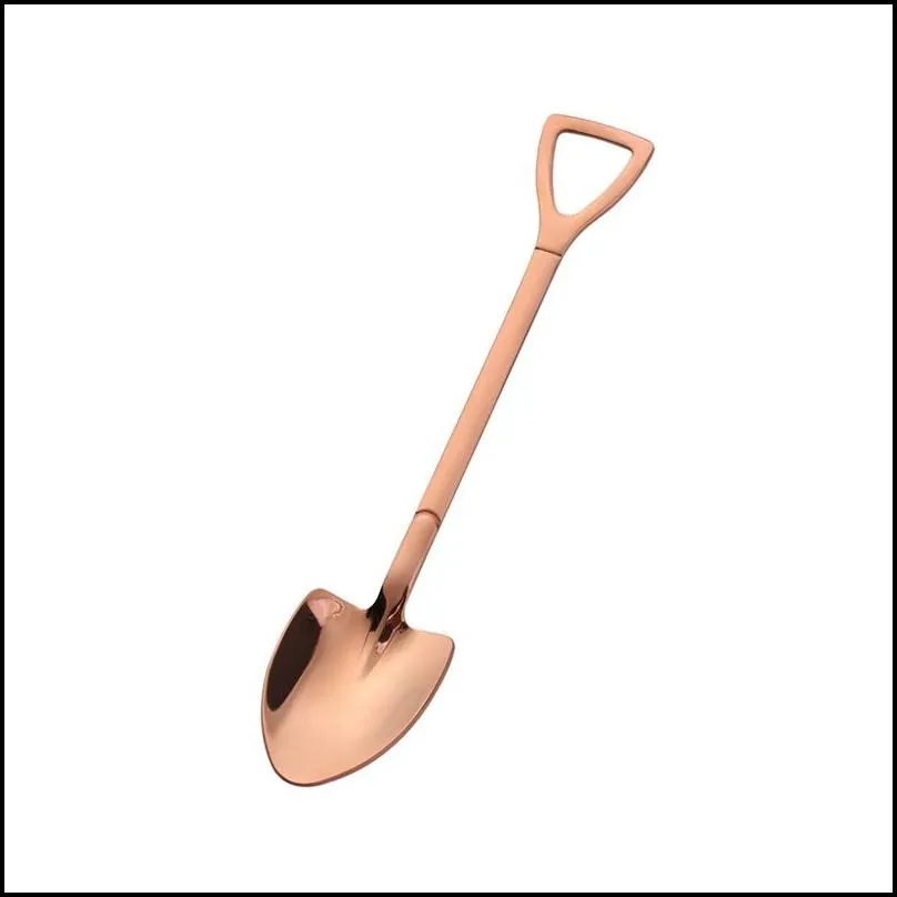 stainless steel spade spoon retro kitchen shovel spoons watermelon ice cream coffee home tableware retro 1 6jz q2