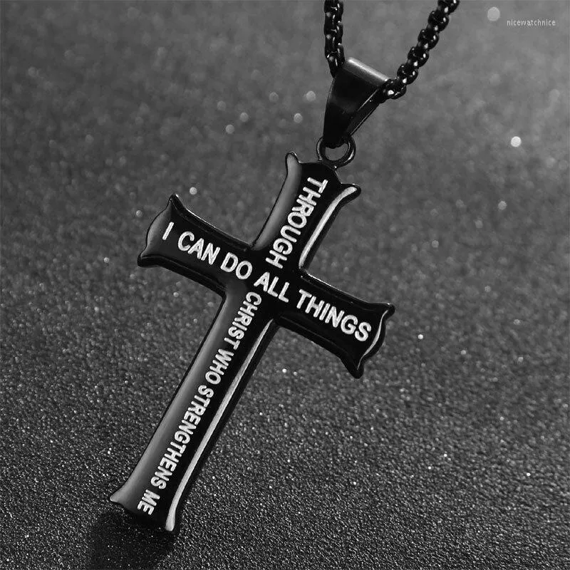 Pendentif Colliers Hommes Punk Tendance Charme Croix Collier Hip Hop Street Accessoires Bijoux Cadeaux