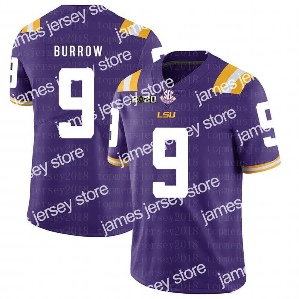 Fußballtrikots LSU Tigers Burreaux Fußballtrikot Diamond Patch Peach Bowl Playoff College 9 Joe Burrow Spitzname Beckham 7 Delpit Mathieu