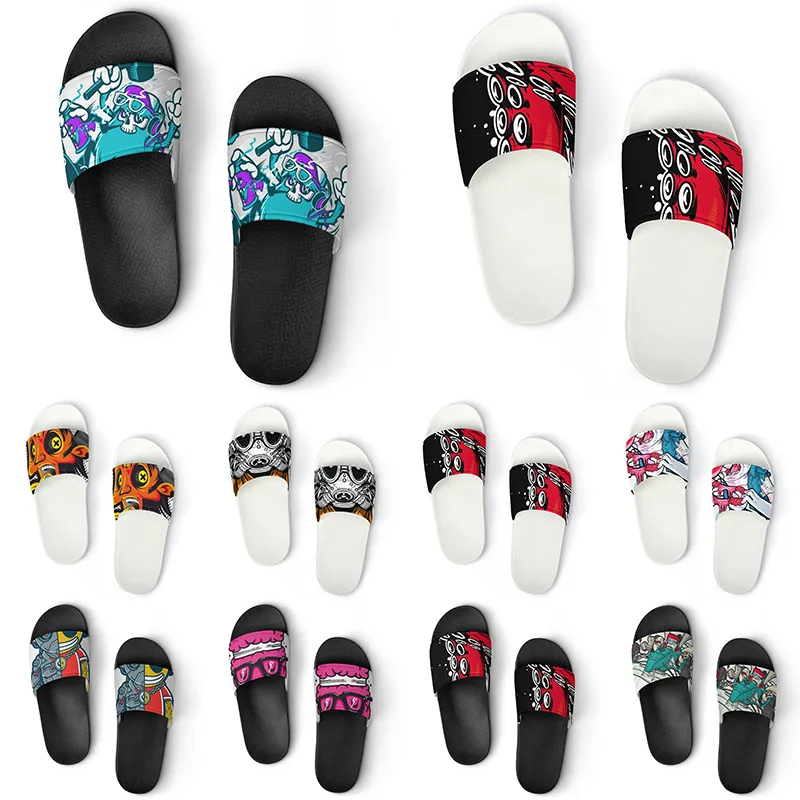 Sapatos personalizados PVC Slippers Men Women Homem Diy Casa Indoor Tênis ao ar livre Treinadores de praia personalizados Slip-On Color247