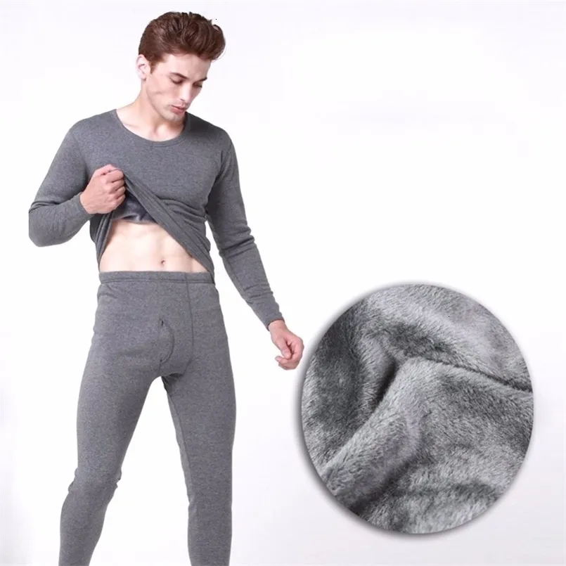 Männer Thermo-Unterwäsche Lange Unterhosen Für Männer Winter Dicke Thermo Sets Kleidung Momen Warm Halten 4XL 221114