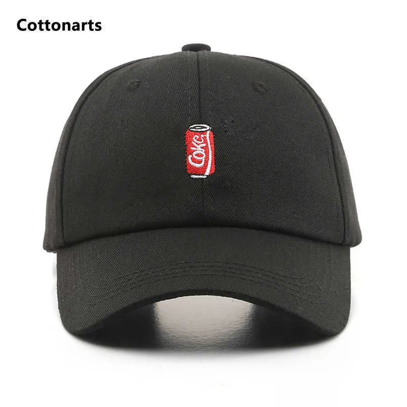 Ball Caps Unisex Summer Baseball Cap Coke Letter Emelcodery Baseball Cap Pop Cans Вышитая спортивная шапка Ins Soft Top Cotton Caps Sun Hats T220923