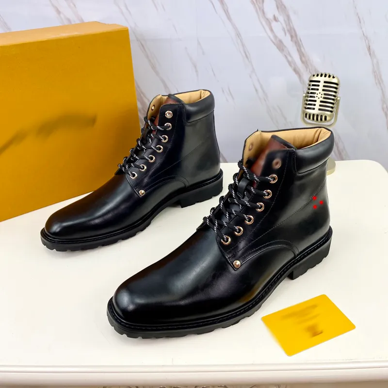 2023 Tasarımcı Erkek Ayakkabı Botları Adam Harikalar Diyarı Beaubourg Erkek Calfskin Martin patik Moda Boot Luxurys Discovery Düz Alt Sıcak -M090