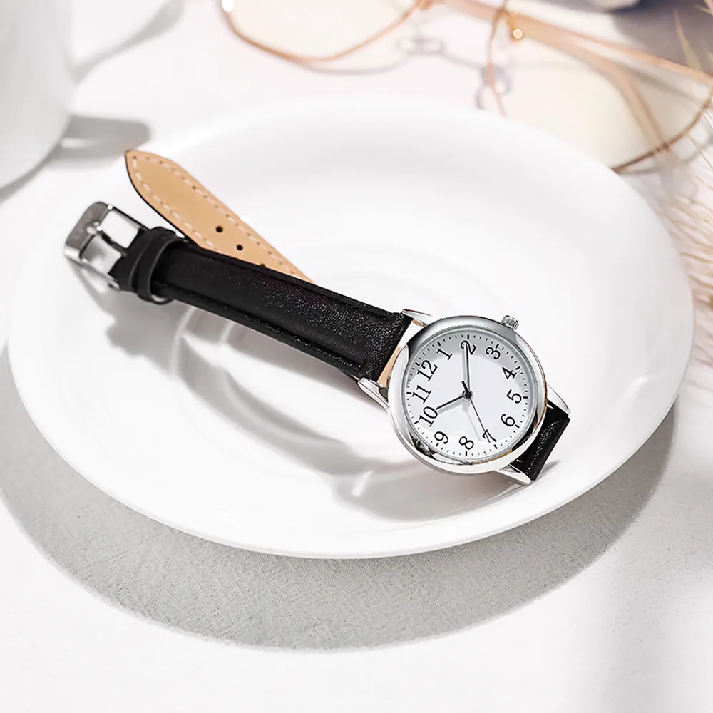 HBP Womens Business Casual Watches Arabiska siffror Dial Women utsökta gåvor kvartsrörelse damer tittar på Montres de luxe